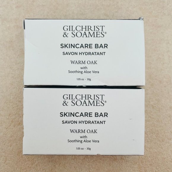 🌴 NEW 🌴 Two Gilchrist & Soames Skincare Bar Warm Oak with Soothing Aloe Vera - Picture 1 of 4